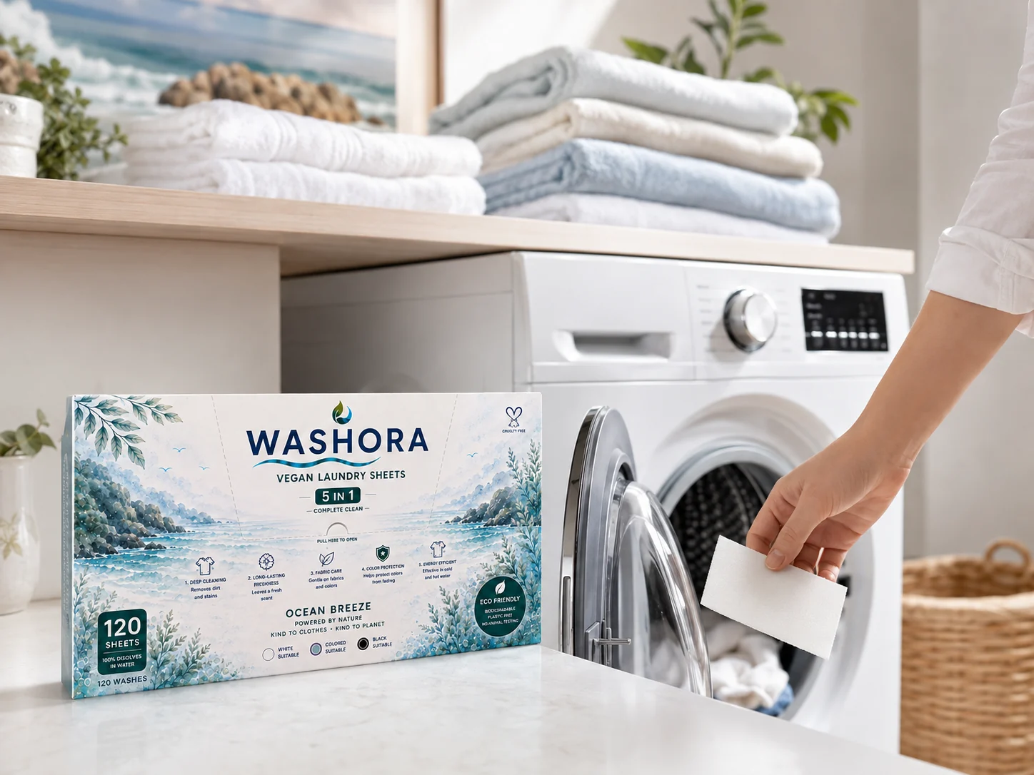 Washora bij wasmachine
