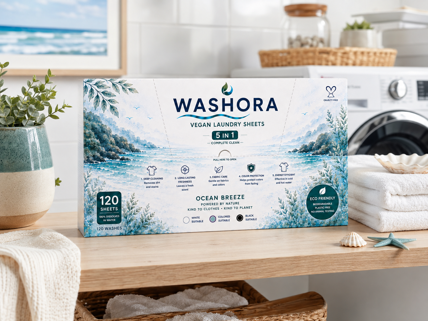 Washora Ocean Breeze productfoto in frisse wasruimte